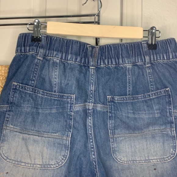 WE THE FREE SECOND CHANCE PULL ON SHORTS tie waist button fly denim shorts - Picture 7 of 7